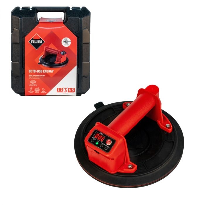 Rubi 66967 Octo-USB Energy Battery Vacuum Lifter 3.6V 2Ah and charger in case