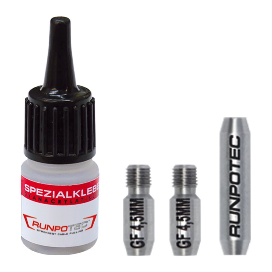 Runpotec 20250 Stainless steel Repair Kit Ø 4.5mm Fiberglass Pull Spring, 4-piece