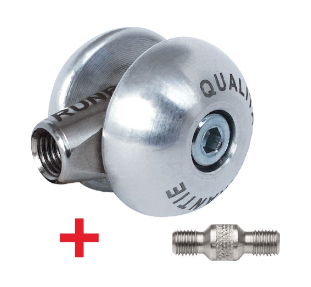 Runpotec 20382 Stainless steel/ALU Guide Roller Ø 50mm RTG12 for Fiber Optic Spring 7.5, 9, 11 and 15mm