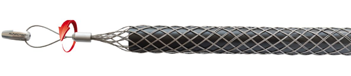 Runpotec 20437 Stainless steel Cable Pull Sleeve with RTG6/12 thread and pulling eye 40-50mm