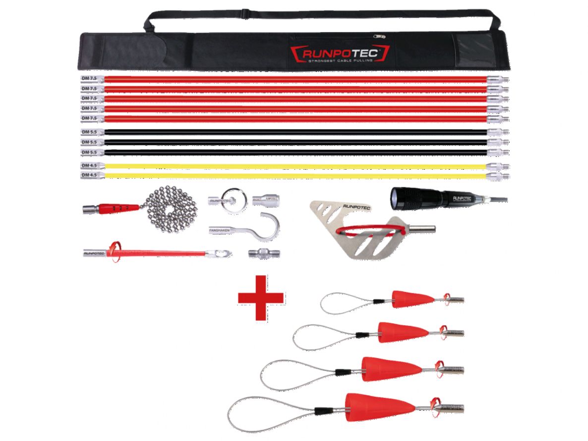 Runpotec 11117 ACTIONET Runposticks Transit Poles + Runpofix Pull Loops 4-piece set