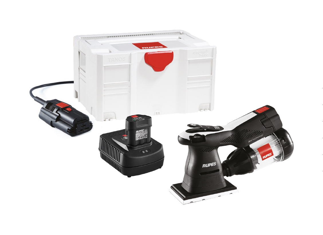 Rupes RU-HSE73N/BLX IBRID orbital sander 80X130 HSE73N 1x 18V 2.5Ah battery and charger in systainer