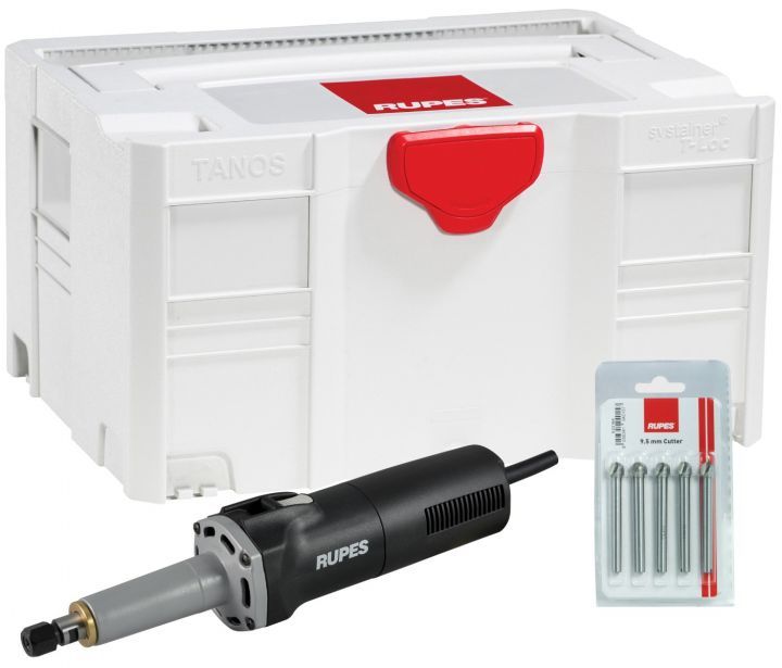 Rupes RU-AR38ES/BOX AR38ESSET 800W wood rotary cutter with speed control in case 5 cutters in Systainer