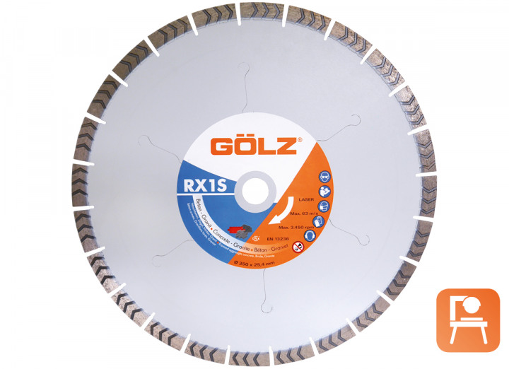 Gölz RX1S401 RX1 Diamond saw blade Universal 400 x 25.4 mm