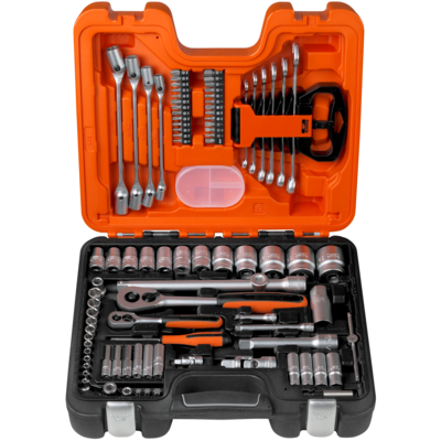 Bahco S910 Socket set 1/4"-1/2" 6-sided metric 4-32 mm 91 pcs