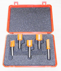 CMT S911.005.03 Set of 5 cutter in pvc case 8 mm shank HM