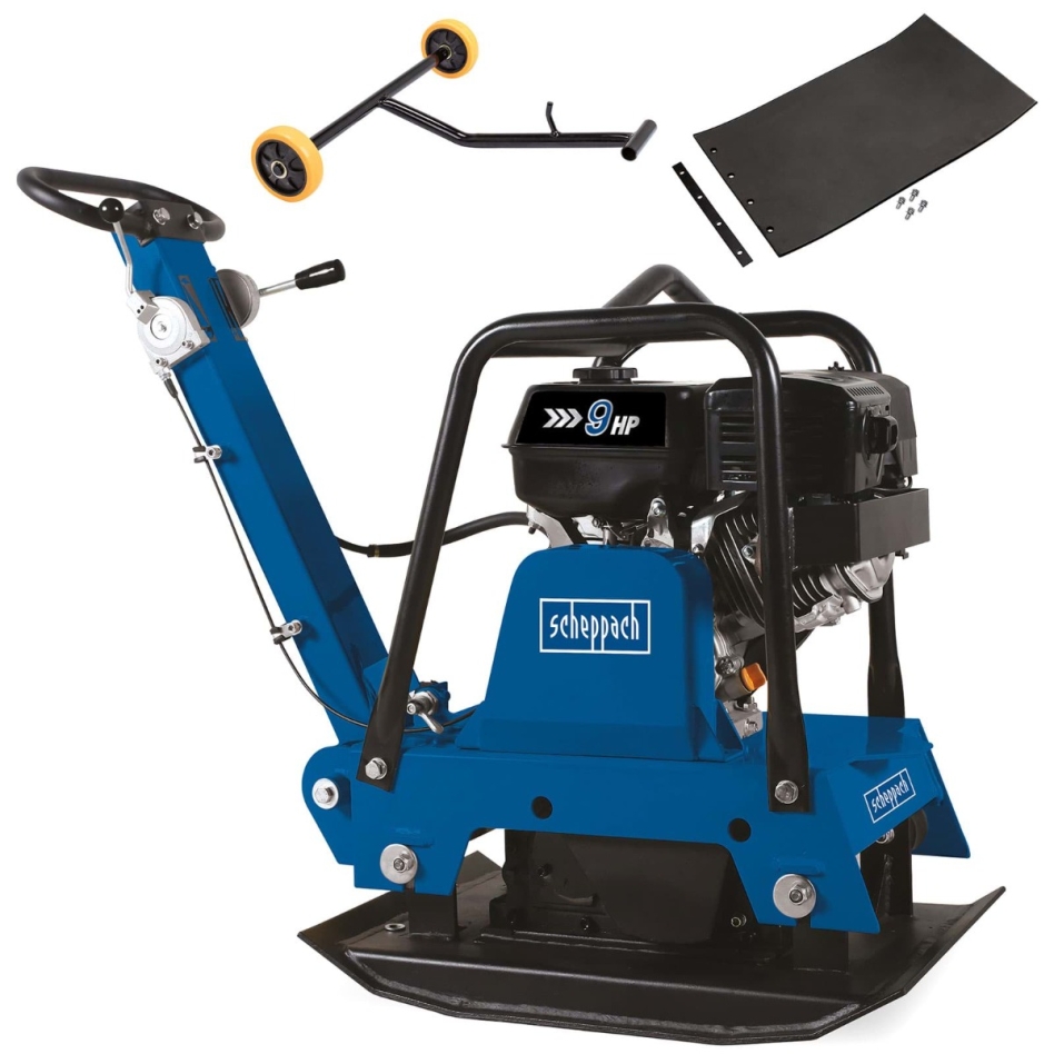 Scheppach 5904605903 HP3000S Vibration Plate + Wheel Set 30 kN