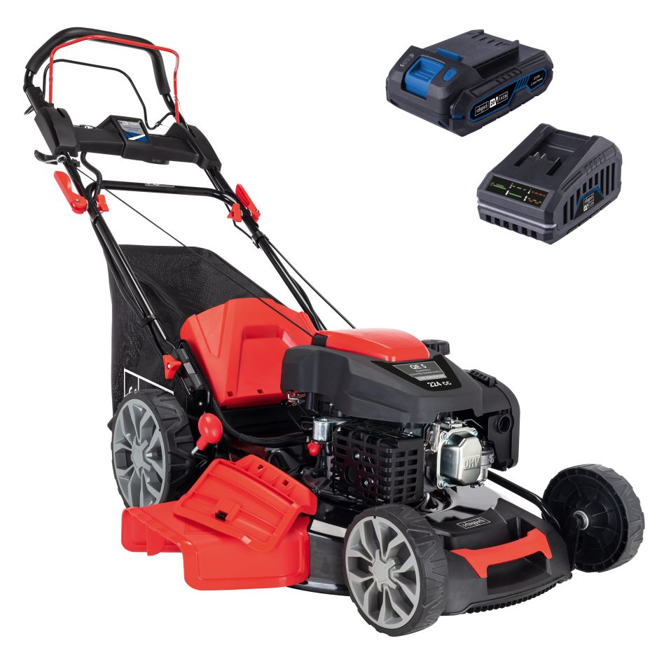 Scheppach 5911276903 Hybrid gasoline lawn mower MS225-56E 224cc 3kW (with battery)