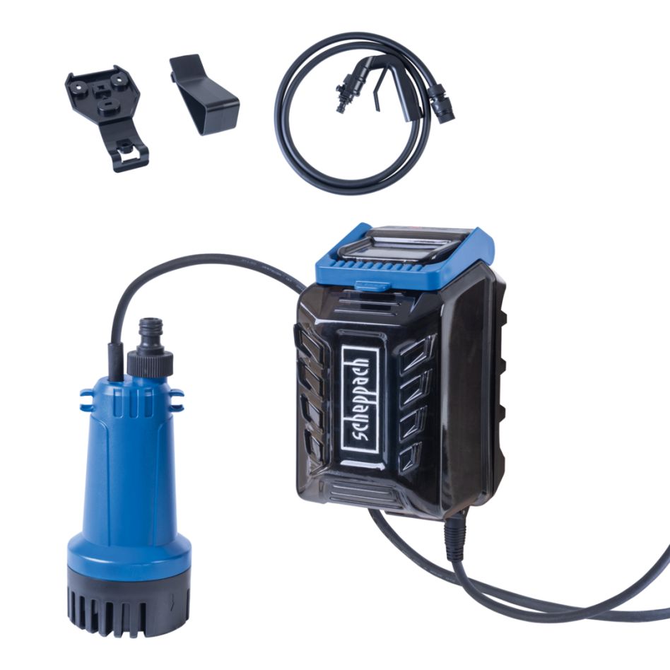 Scheppach 5909412900 C-RBP2000-X 20V Battery-Powered Rainwater Tank Pump (excludes battery and charger) in a box