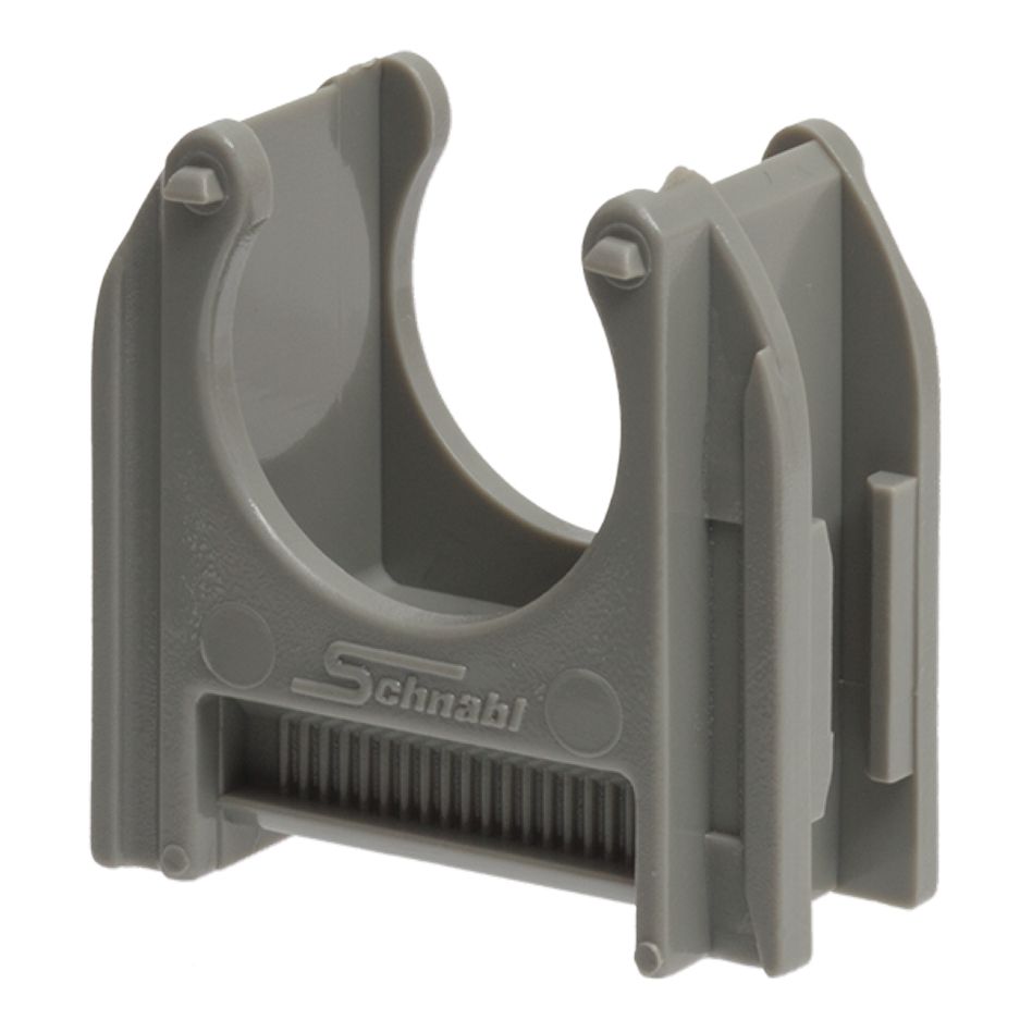 Schnabl 230819-K Euro-clip plastic pipe clamp dia. 3/4 18,5-19,5mm dark gray 25 pieces