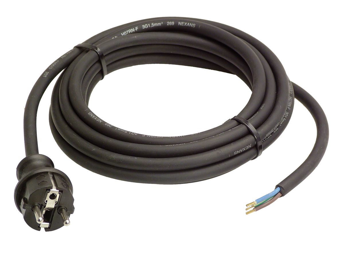 Schwabe 60379 Connection cable Neoprene 230V/16A IP44 H07RN-F 3G1,5 black 4.5m