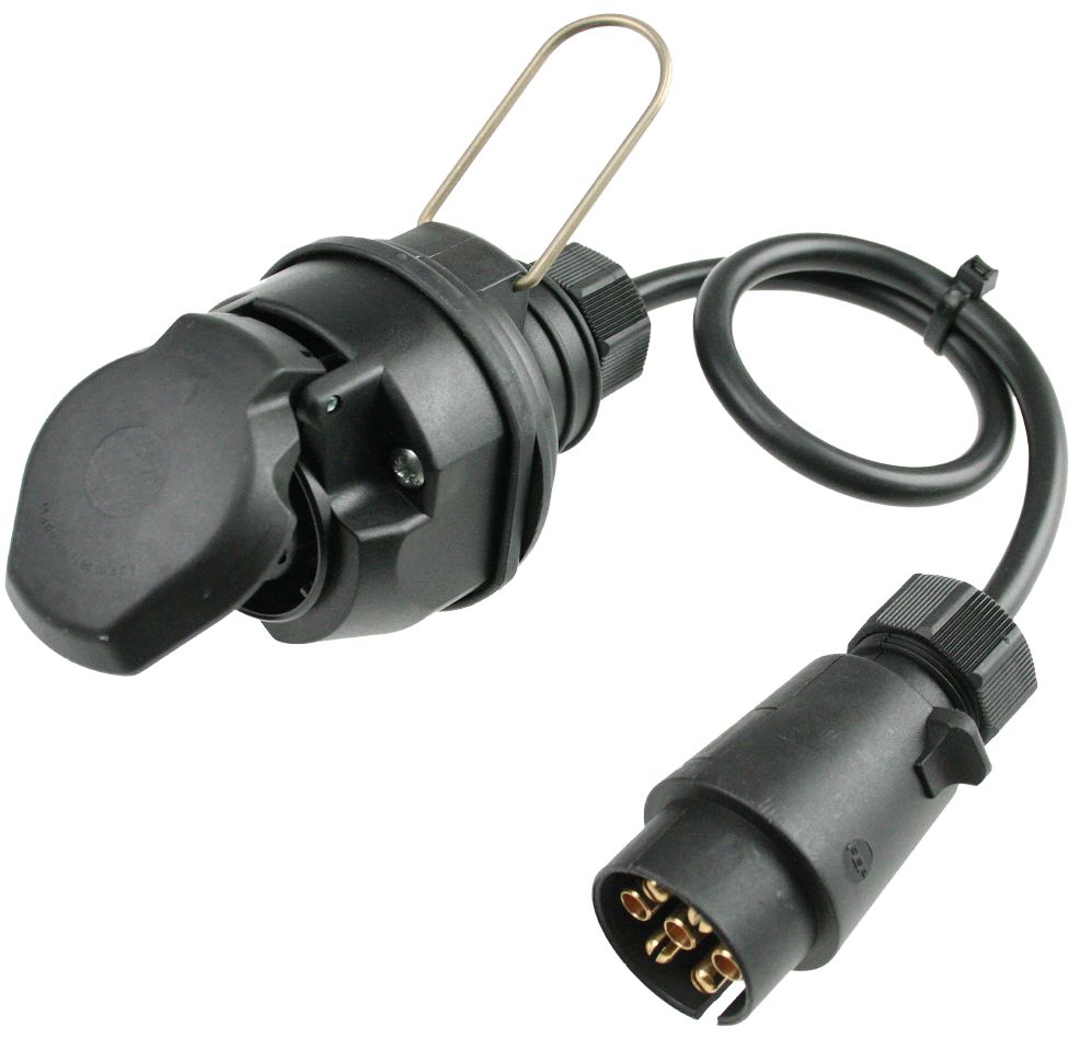 Schwabe 60468 Camping Adapter Cable IP44 7-pin vehicle to 13-pin trailer 0.6m