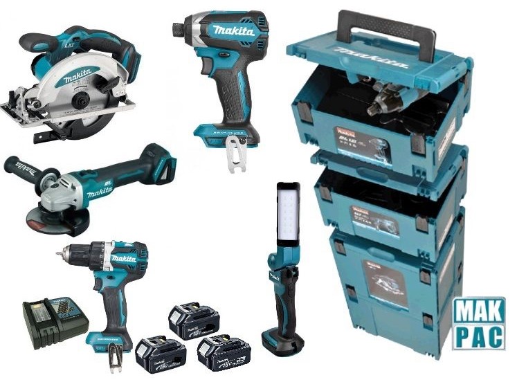 Makita DLX8000J Comboset 18V 3 x 5.0Ah - The latest combo 5.0 AH machines