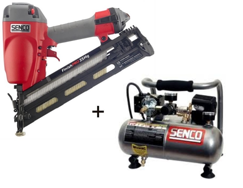 Senco FP35PP Finish Pro 35 MG DABrad nailer + PC1010 Compressor
