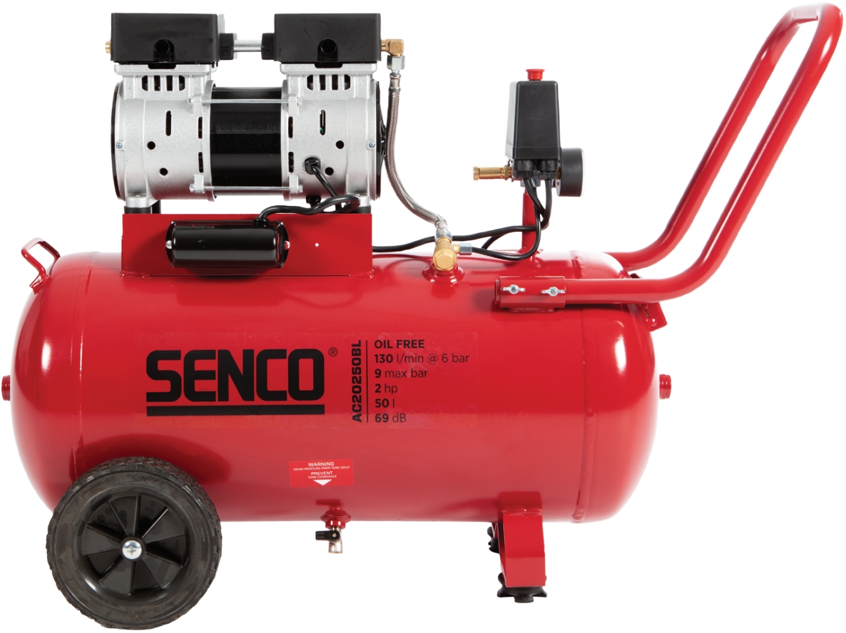 Senco AFN0039EU AC20250BL-EU Oil-free Silent Compressor 50 Liters