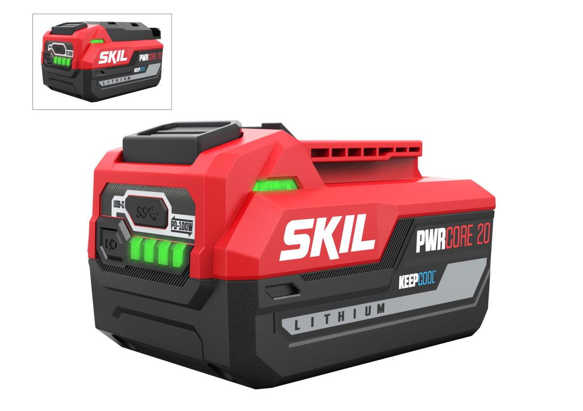 SKIL BR1E3144AA 20V 4.0Ah Keep Cool battery with USB-C 2-sided PWRCORE 20
