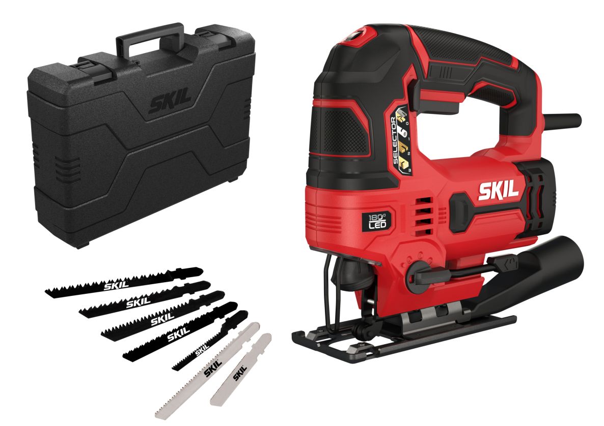SKIL SW1E4531GA Jigsaw 680W in case + 7 saw blades