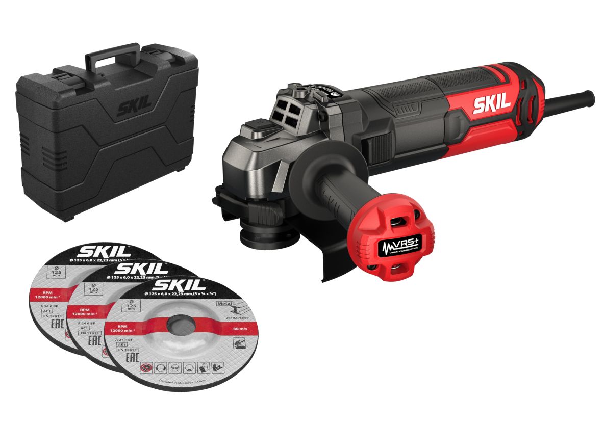 SKIL AG1E9151GB Haakse slijper met variabele snelheid 125mm 1010W in koffer 