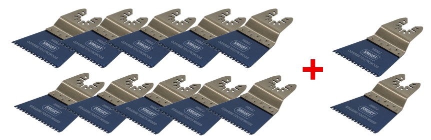 Smart Blades H63CJ10+2 Multitool saw blade set Japanese tooth-shaped wooden blades 63mm + 2 additional saw blades in SMARTBoX