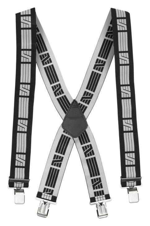 Snickers Workwear 90500418000 Elastic Suspenders Size One Size Black - Gray (0418)