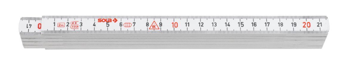 Sola 53030201 HK2/10W Folding rule plastic 2m