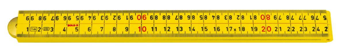 Sola 53035101 HK1/4/G12 Folding rule plastic 1m