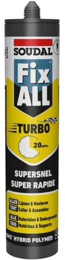 Soudal 124806 Montagekit Fix - All Turbo Black 290ml