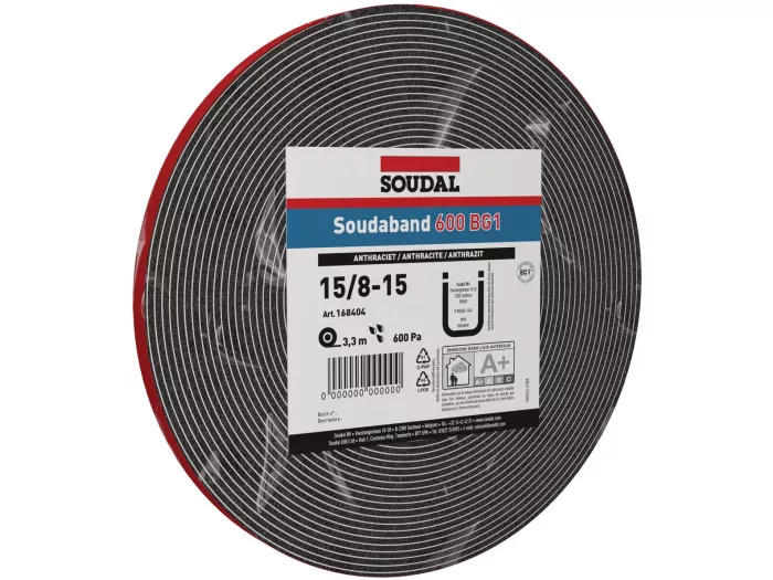 Soudal 168471 Soudaband 600 BG1 35/5-10 Joint Sealing Tape, Anthracite 