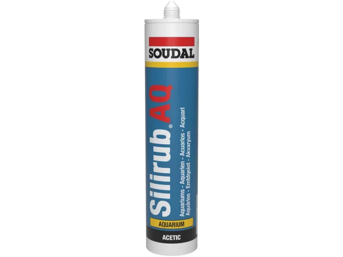 Soudal 102543 Silirub Aq Silicone Aquarium Kit, Clear, 310 ml