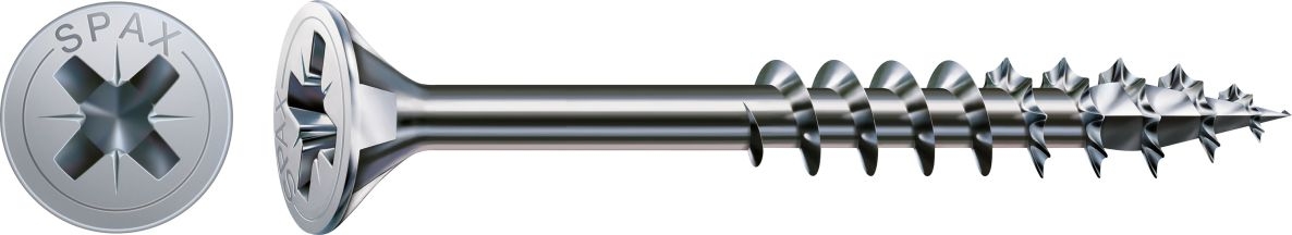 SPAX 1081010500903 Universal screw 5 x 90 mm, Countersunk head, Cross PZ2, Part thread, WIROX - 100ST