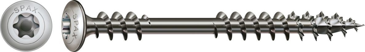 SPAX 0567000500563 Terrace screw Bold 5 x 56 mm, Flatball head, T-STAR PLUS T20, Fixing thread, stainless steel A2 - 100ST