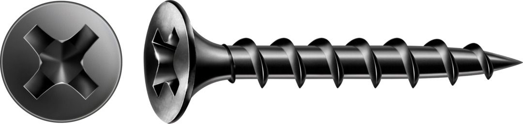 SPAX 1891170390455 Drywall screw 3.9 x 45 mm, Trumpet head, Cross PH2, Coarse thread, Phosphated - 500ST