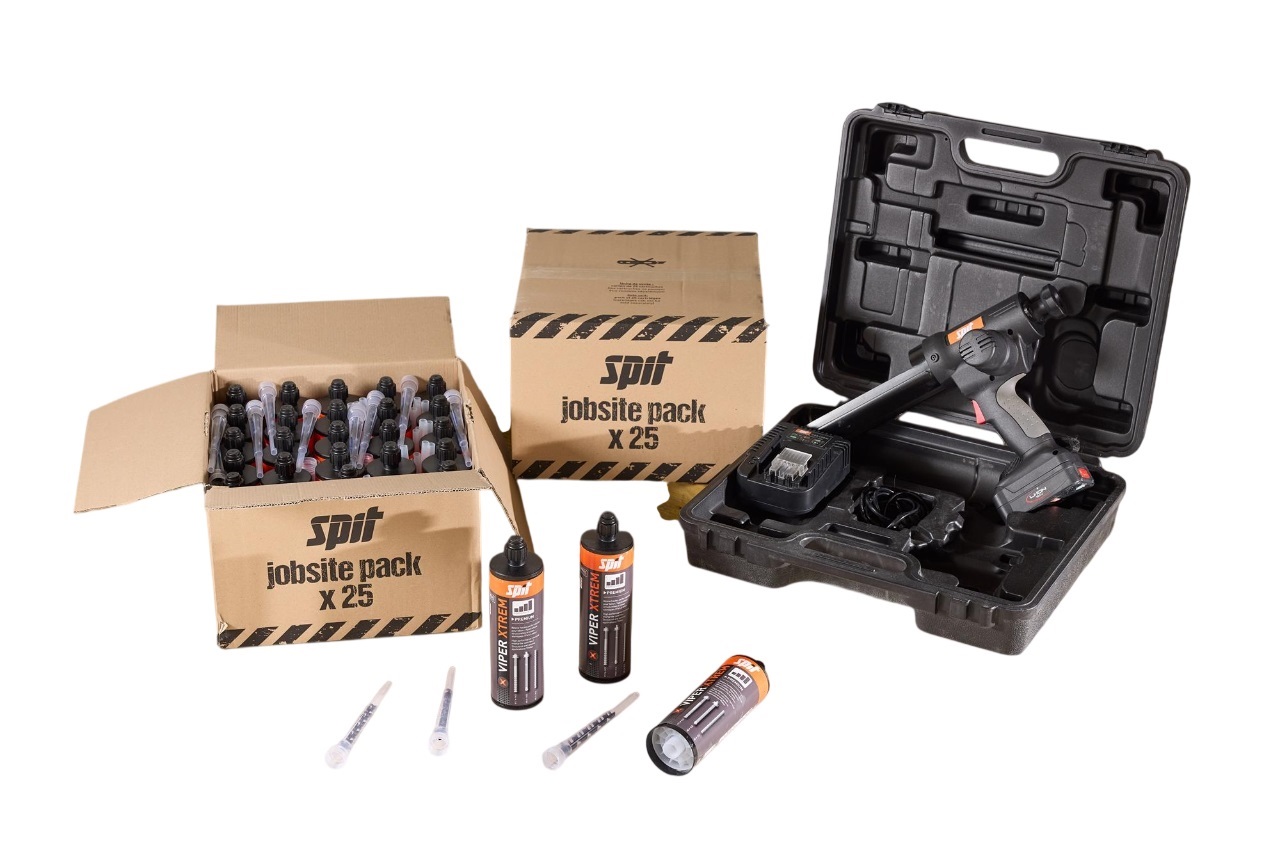 Spit 054749 VIPER XTREM 125 chemical mortar 410 ml (125 pcs) + 18V injection gun (1 x battery + charger)
