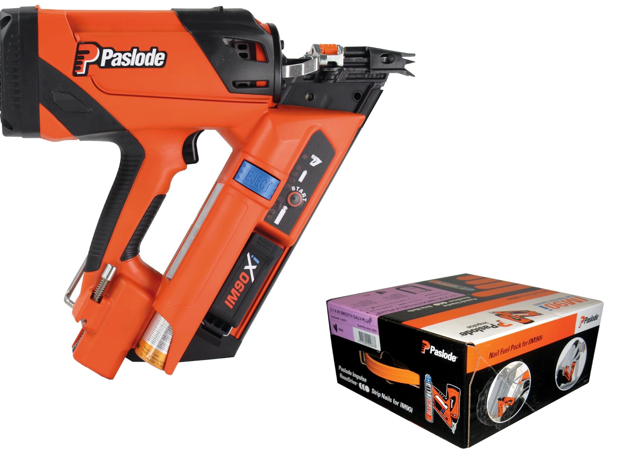 Spit 019710/142007 Impulse IM90XI shooting hammer 50-90 mm + Strip nail 2.8 x 51 ring galva RounDrive (incl. gas cartridges) 3750 pieces