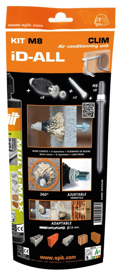 Spit Fasteners 059508 iD-All M8 Assembly set