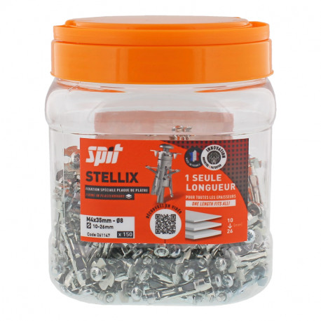Spit Fasteners 060143 Stellix hollow wall plug with screw M4/35 150 pcs in can
