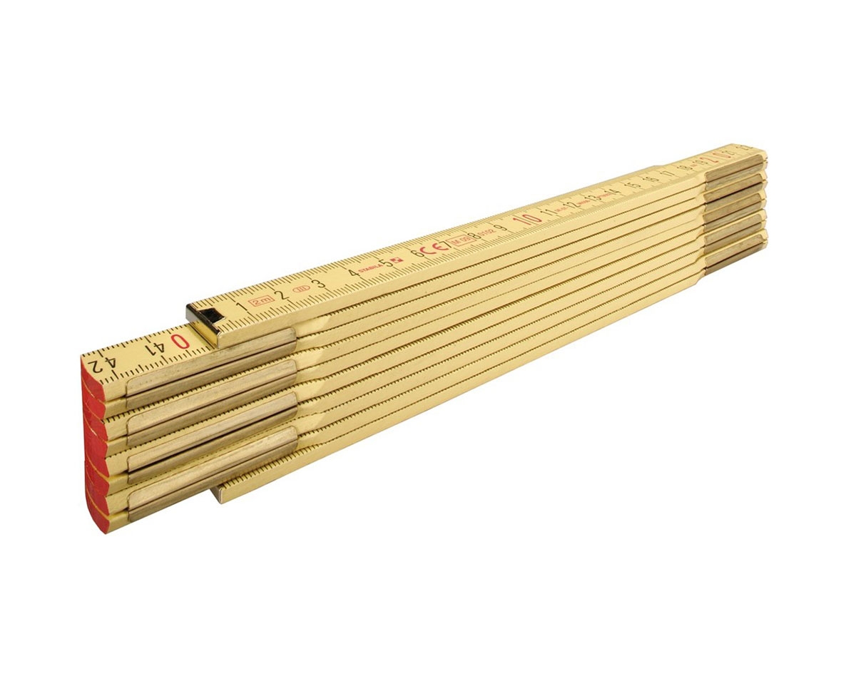 Stabila 01104 Folding rule wood 2M Type 607 light yellow