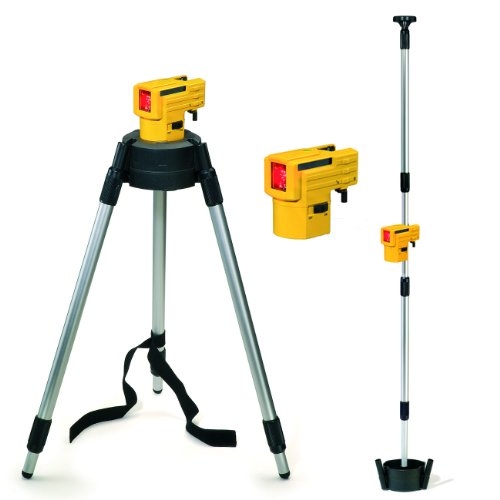 Stabila 16789 LAX50 Cross line laser with tripod-telescopic mast combination