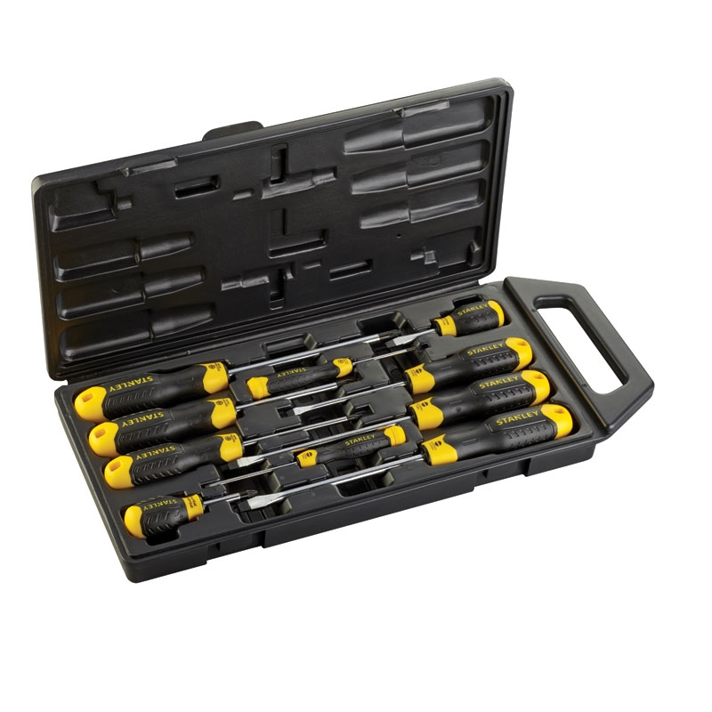 Stanley 2-65-014 Cushiongrip Screwdriver Set Standard 10-Piece
