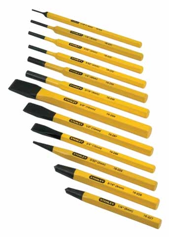 Stanley 4-18-299 Cold chisel and dowel set 12 pcs.