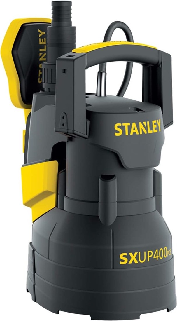 Stanley 51766 SXUP400PCE Plastic Submersible Pump 230V 400W IPX8, includes 10m power cord