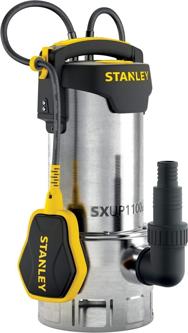Stanley 51769 SXUP1100XDE Stainless Steel Submersible Pump 230V 1100W IPX8, includes 10m power cord