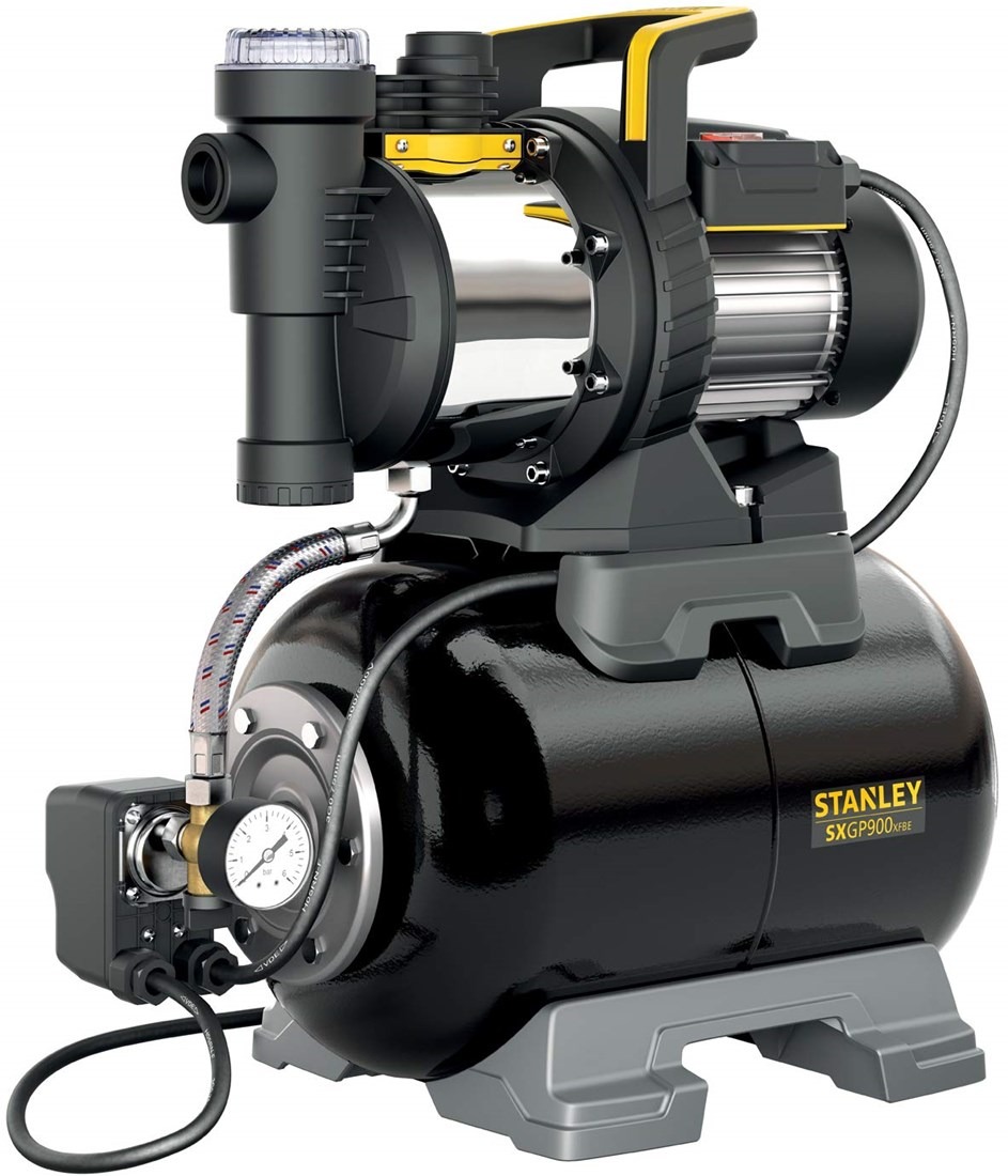 Stanley 51773 SXGP900XFBE Automatic Pressure Pump 230V 900W IPX4, includes 24L tank and mechanical pressure switch