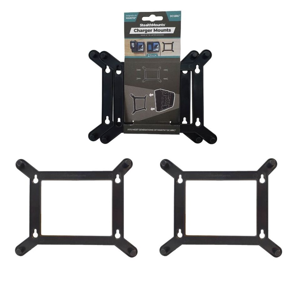 StealthMounts CMC-MK-S Black holder for Makita Single charger (2 pieces)