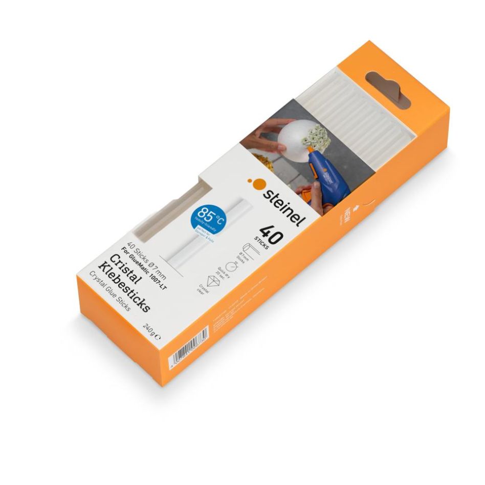Steinel 090036 Cristal Glue Cartridges 7mm 240g 40ST 85°C
