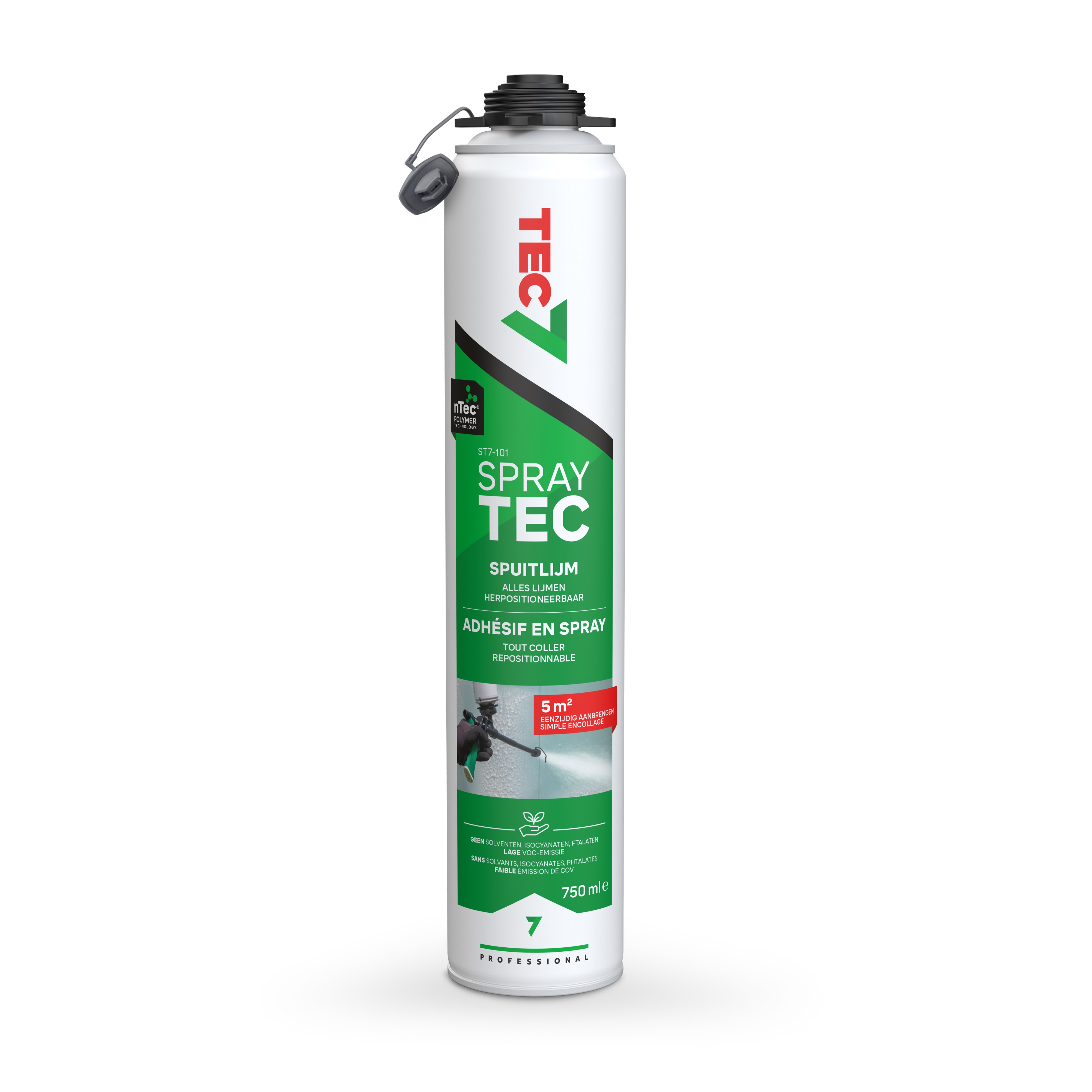 TEC7 530001000 ST7-101 SprayTec Large Surfaces Polymer spray adhesive aerosol 750ml