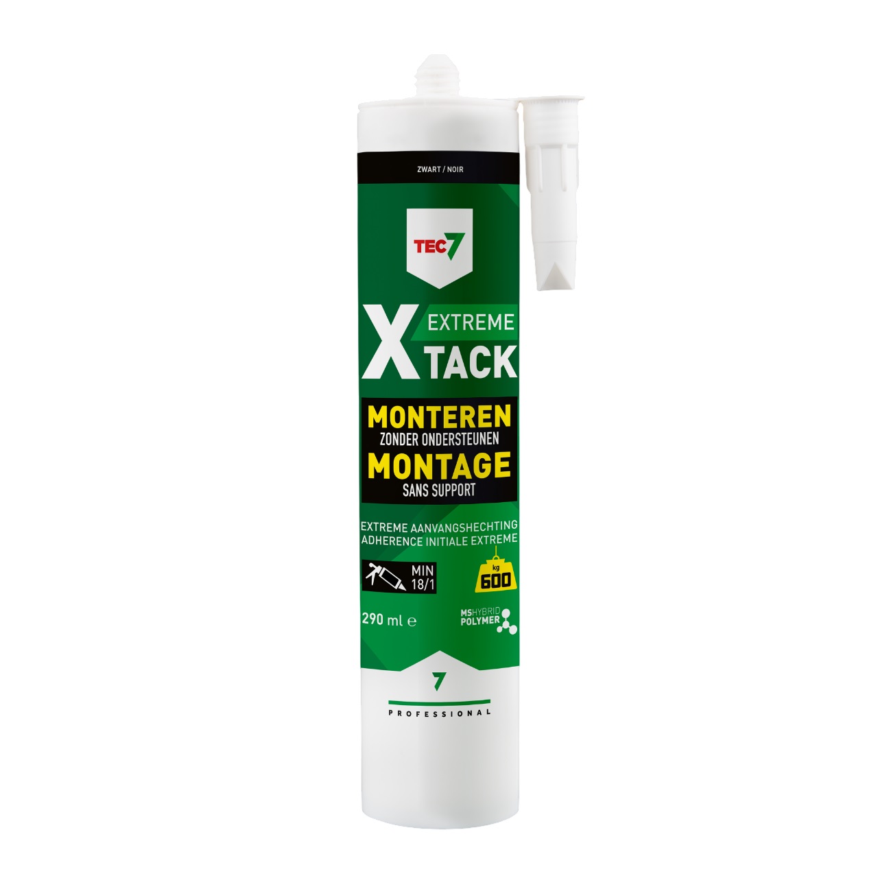TEC7 534515000 X-Tack Black Montagekit cartridge 290ml