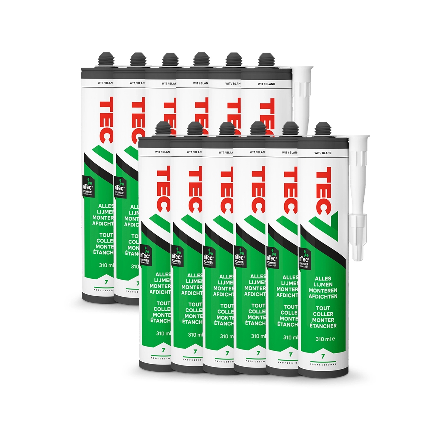 TEC7 535206000B White Mounting sealant cartridge 310ml 12 Pieces