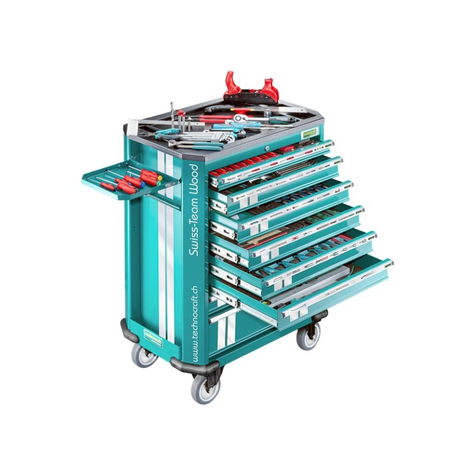 technocraft 729718 Tool trolley SWISS TEAM WOOD 282-piece