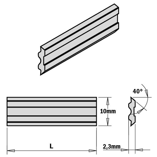 GRN Tools 795.181.10 Tersa system knife HSS 180x10x2,3